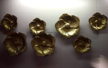  Wrought iron wall hanging lotus lotus leaf wall decoration Chinese pendant Hotel background soft decoration home wall decoration pendant