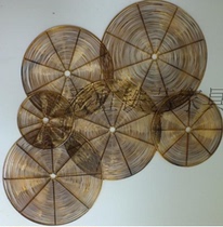 Eurostyle Iron Art Abstract Lotus Leaf Lotus Leaf Wall Decoration Living Room Decoration Wall-mounted Decent Board Room Hotel Clubhouse Wall Decoration Pendant