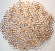 European Wrought iron wall hanging lotus metal Wrought iron wall decoration Hotel soft decoration supplies Flower wall hanging club wall decoration