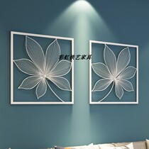 Wrought Wall Lotus lotus leaf creative hotel living room background wall decoration home Porch restaurant wall ornaments