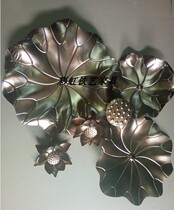 Wrought Wall Lotus lotus leaf metal art sculpture wall decoration large hotel lobby bar club soft wall decoration