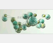 Iron Art Lotus Leaf Wall-mounted Lotus Wall Decoration Pendant Wall Accessories Hotel Clubhouse Soft Dress Background Wall Decorations