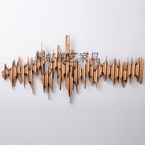 Wrought iron lotus leaf wall hanging lotus wall ornaments wall decoration club soft decoration on the background wall