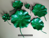 Iron Art Wall-mounted Lotus Lotus Lotus Lotus Lotus Lotus Lotus Lotus Lotus Lotus Leaf wall Wall Decoration Pendant Wall Accessories Hotel Clubhouse Soft Dress Background Wall Decorations