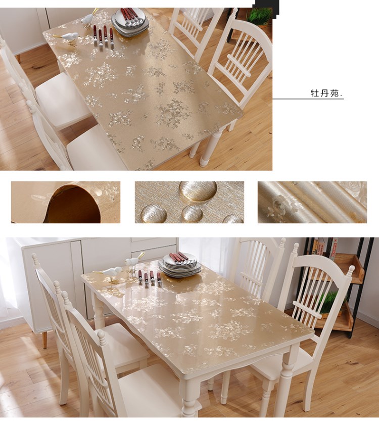 Khăn trải bàn bằng thủy tinh mềm không thấm nước để bàn bảo vệ phim bảo vệ bàn cà phê mat vuông PVC nhựa bảng đầu bảng pad cao su pad - Khăn trải bàn khăn trải bàn kính