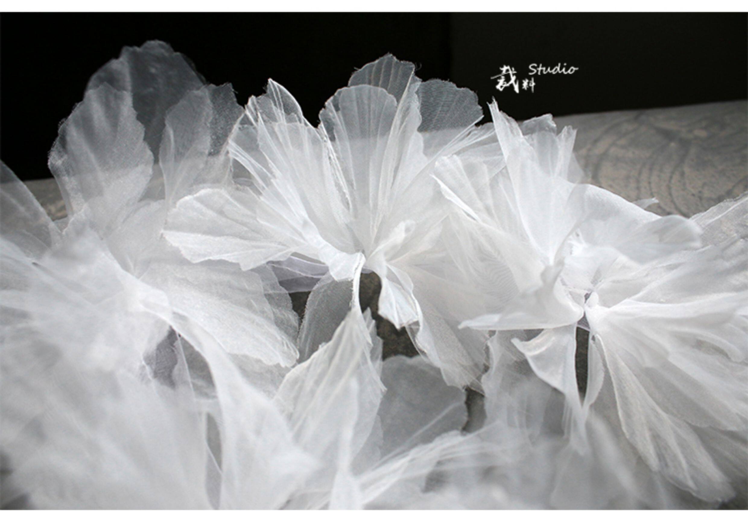 Кайма 虹膜立体大花蕾丝织物童装礼服婚纱头饰装饰手工diy胸花配件