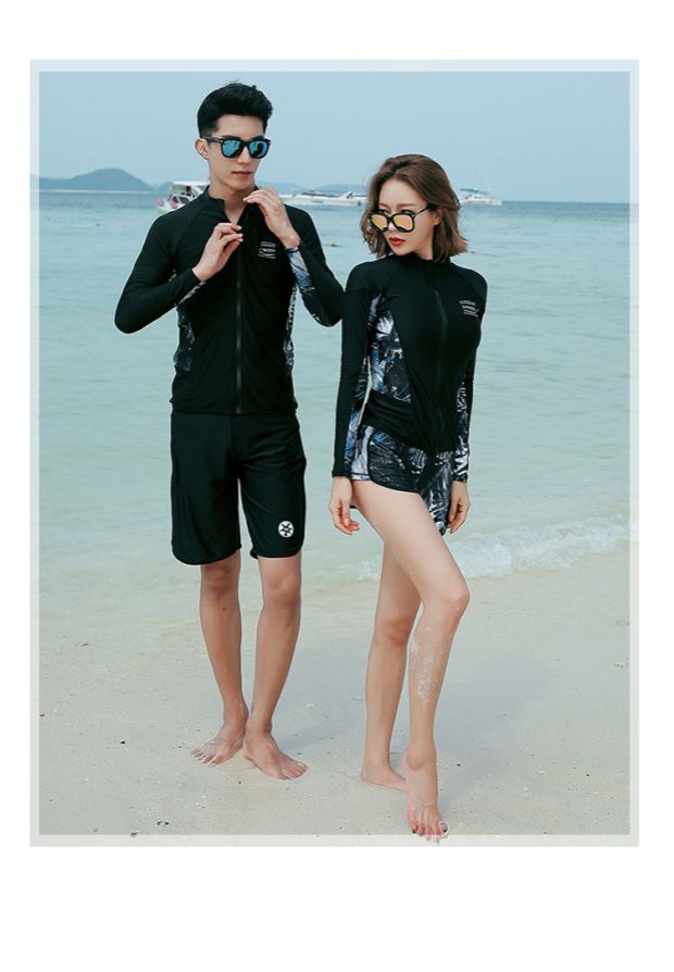 Bộ đồ bơi đôi dài tay 2019 thời trang mới thon gọn nam nữ gợi cảm - Vài đồ bơi đồ đi biển cho cặp đôi
