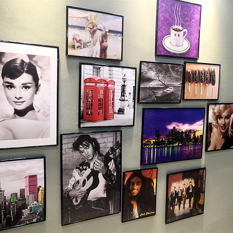 Cardboard painting with frame painting retro for old effects Living room dining room Decorative Wall Decoration KTV Soft Dress Bar Clear