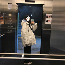 Wang Maidens shop White Pike down jacket 2021 new small man Black tooling thin thin long thin