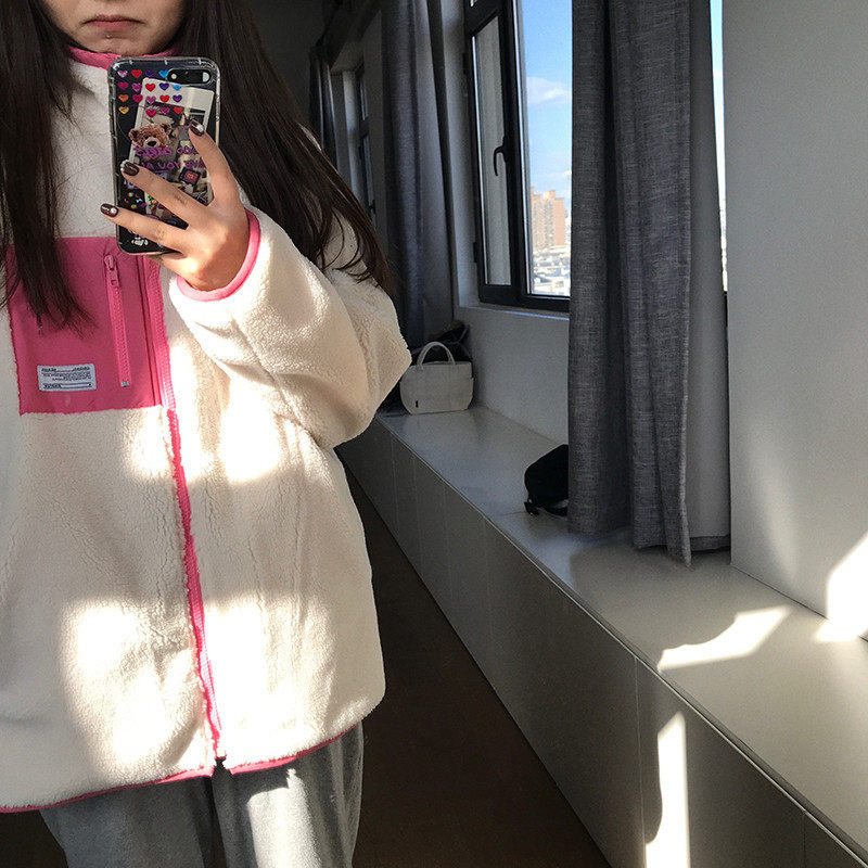 King's shop Shop Banging Lamb Plush Jacket 2022 Autumn winter 100 lapped Korean version Loose Furry Bf Wind