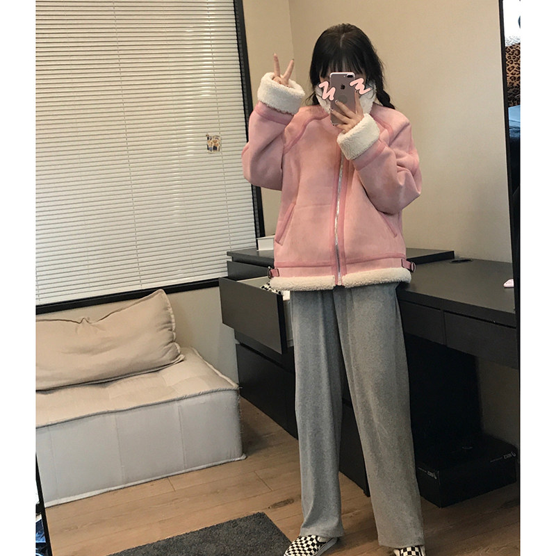 Shop for Wang Shaoshe Shops Draw Rope Sports Pants Spring Autumn Broadleg Casual Straight Cylinder Loose Grey Black High Waist Pituitary Pants Color Pants