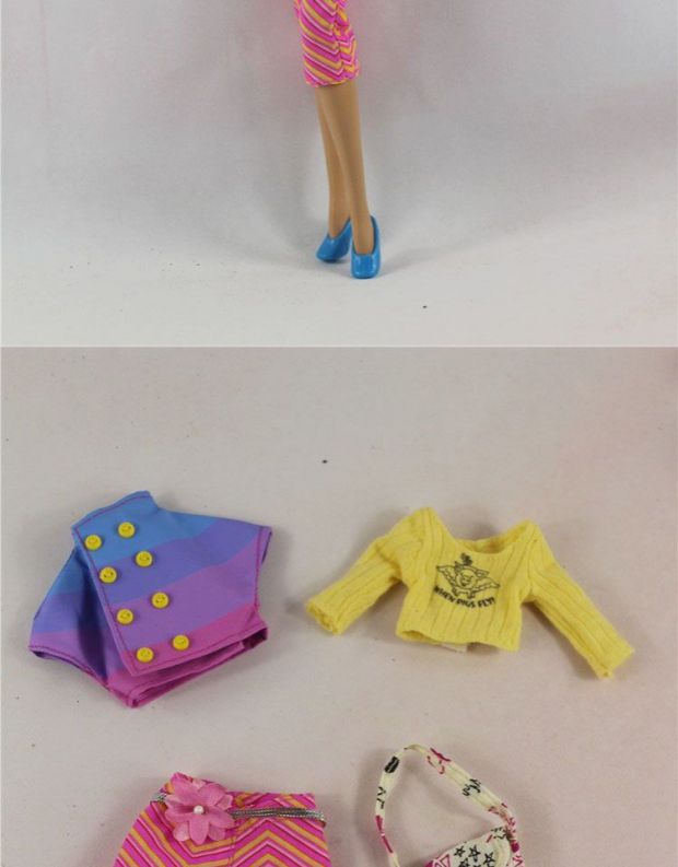 Bộ phụ kiện đa dạng để thay đổi quần áo búp bê Barbie sáu điểm giày bé túi quần áo Búp bê 30CM có thể mặc búp be công chúa