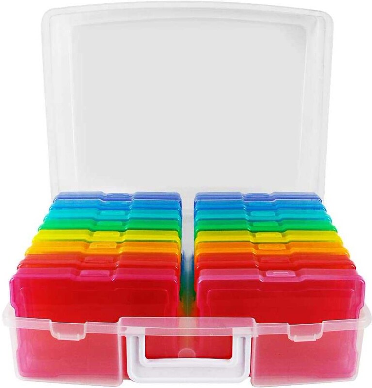 4x6inch Amazon Portable Photo Postcard Storage Box Multifunctional Sorting Box Baby Clothes Storage Box