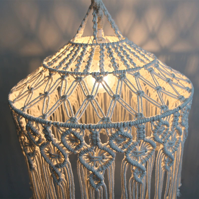 New Style Homestay Decorative Lampshade Tapestry Hand-Woven Home Chandelier Decoration Nordic Style Bohemian Lighting