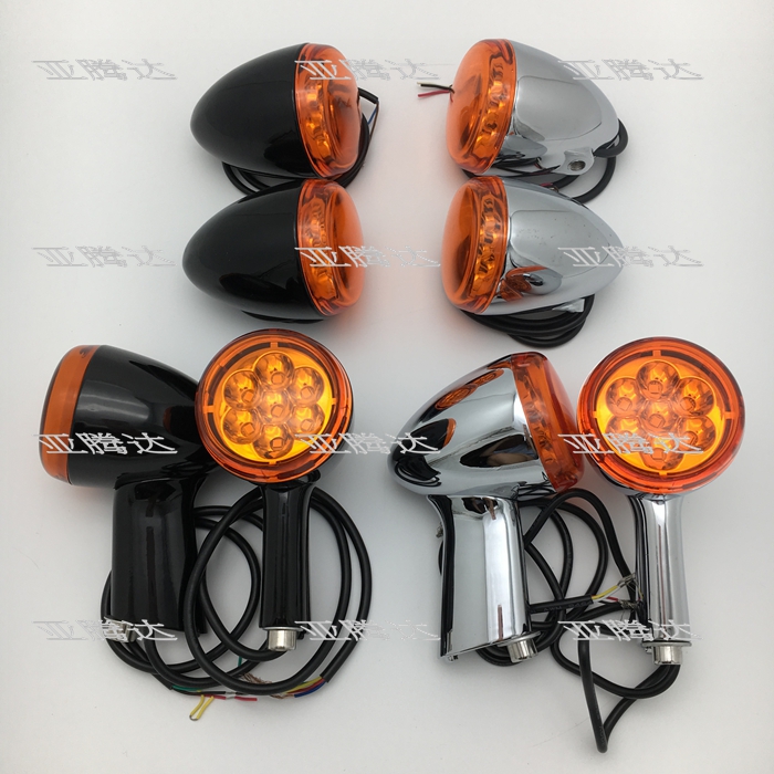 Harley XL883 1200 X48 72 Dana fat boy successor motorcycle LED front and rear turn lights
