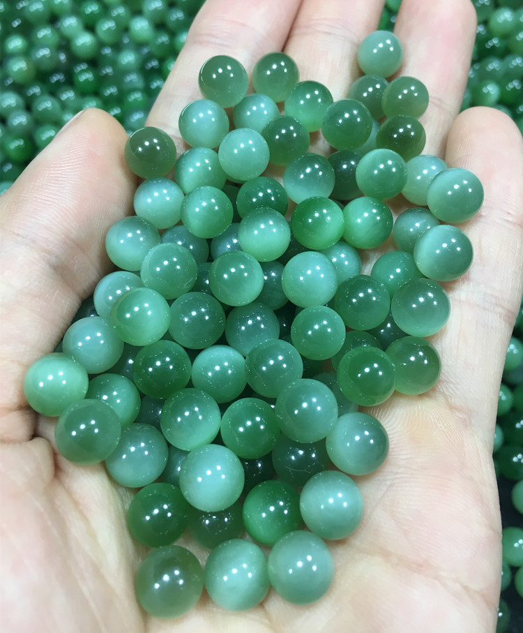 Natural and Tian jade and Tian Beyu Cat Eye Loose Pearl Russian Beyu 8mm Cat Eye Loose Bead Beyyu Loose Bead