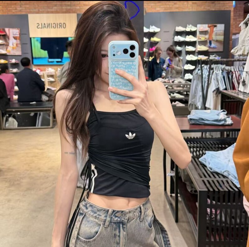 Adidas 26 Summer New Model Trefoil Camisole Women's Slim Fit Sports Vest Kw4524/Kw4525 Adidas 26 Summer New Model Trefoil Camisole Women's Slim Fit Sports Vest Kw4524/Kw4525