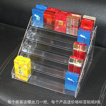 Tobacco display rack supermarket acrylic sales cigarette rack convenience store cosmetics chewing gum mask desktop display rack