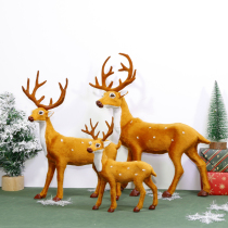 Christmas deer model ornaments simulated sika deer elk Christmas decoration props forest wedding set cute deer