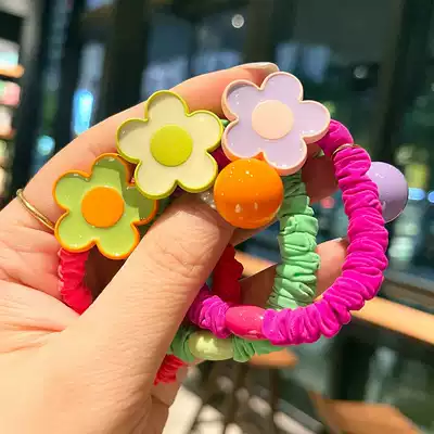 South Korea Dongdaemun the same fluorescent sunflower cute Japan and South Korea colorful high-end headdress travel fashion hair accessories