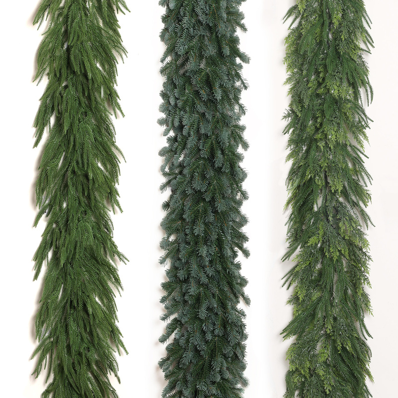 [Factory] Christmas Decorations Imitation Pe Pine Leaf Vine Garland Hanging Ornaments Atmosphere Scene Arrangement 2025 New Model