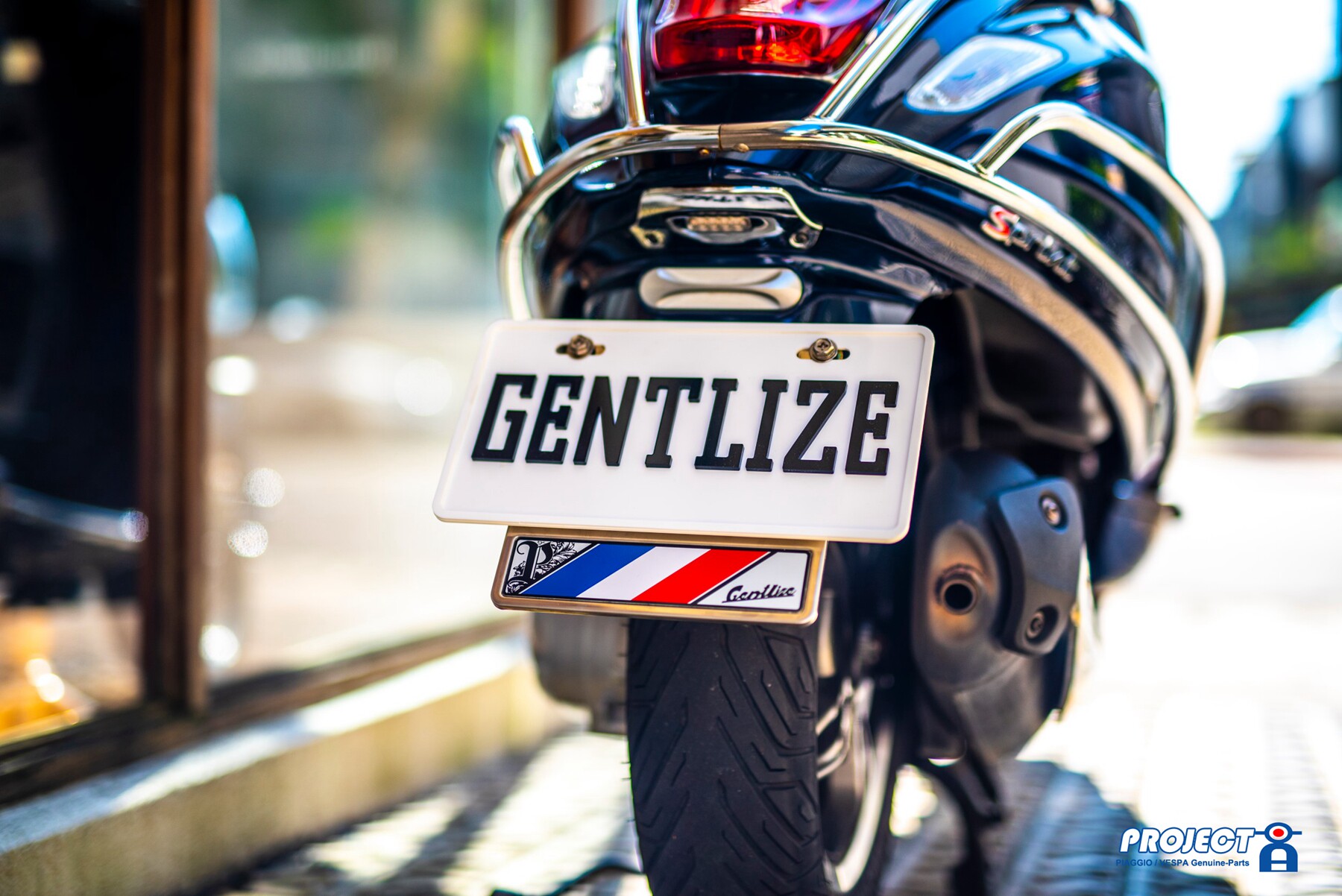 Gentlize VESPA spring sprint GTS retrofit licence plate licence plate frame suitable for domestic yellow card