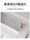 304 Stainless Steel Kitchen Sink, Single/Double Bowl Dishwashing Sink, Countertop Integrated Cabinet with Bracket, Handwashing Sink