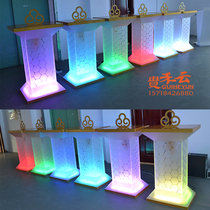 Acrylic colorful lighting key start table Opening equipment Celebration event ceremony props Opening ceremony