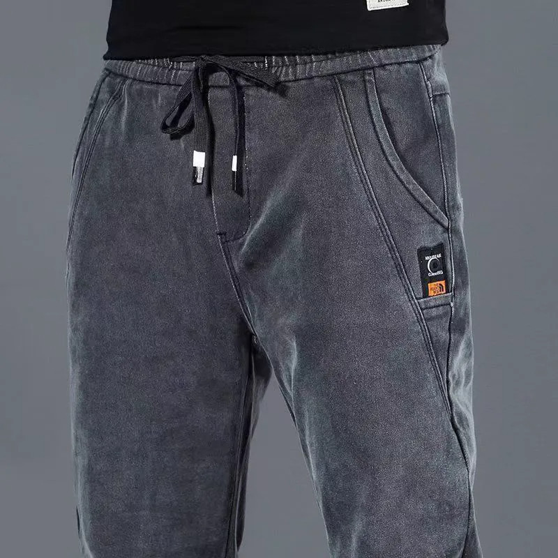 Work Pants for Men, Wear-Resistant and Stain-Resistant, Welder's Trousers, Spring and Autumn, Large Size, Stretchy Workwear, Casual Jeans
