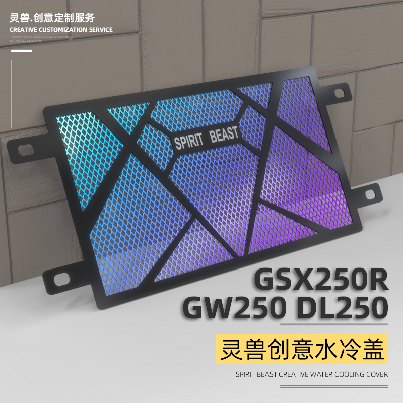 GW250 water cooling lid modified locomotive DL250 protection nets apply Suzuki GSX250R water cooler shield