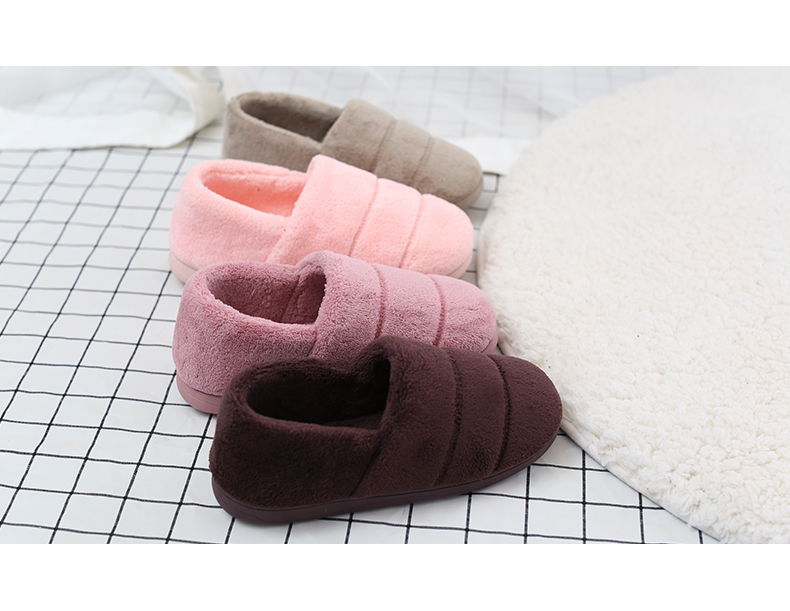Dép cotton nữ mùa thu và túi mùa đông có đế dày chống trượt đế mềm đế dày dày đôi sang trọng mùa đông giày trong nhà dép đi trong nhà êm chân