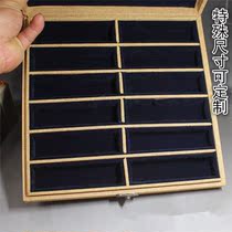 Multi-grid linen twelve zodiac seal brocade box storage jewelry gift box handmade custom jade seal brocade box