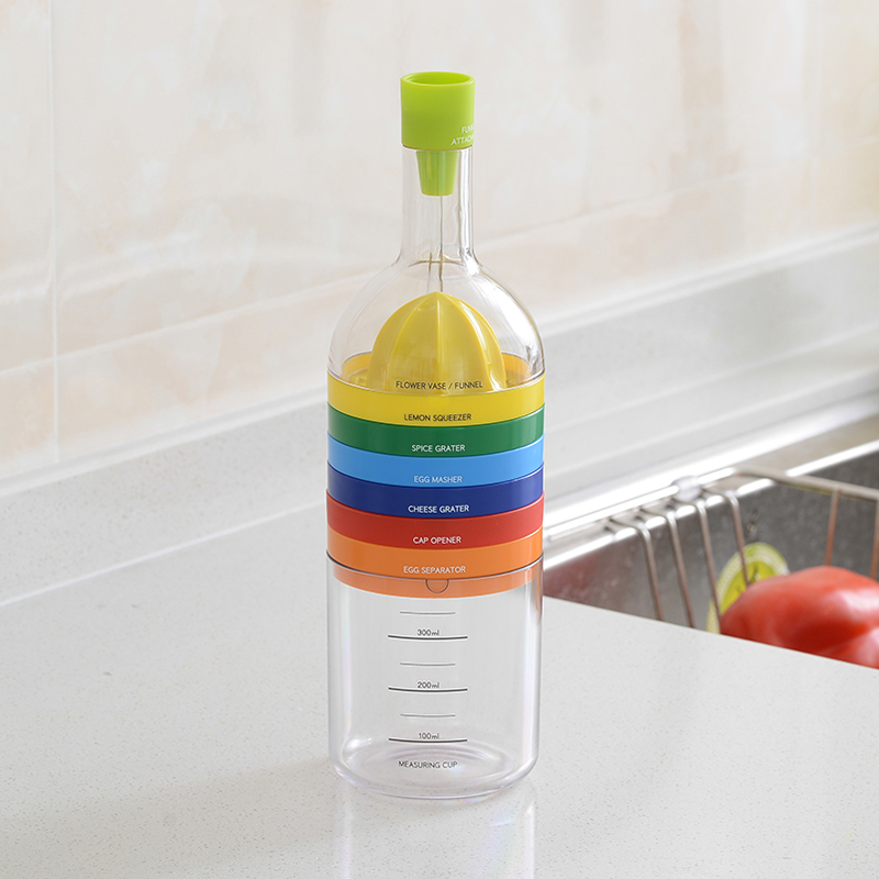 Akebono曙产业 日本进口 厨房工具套装 柠檬挤压榨汁器漏斗量杯