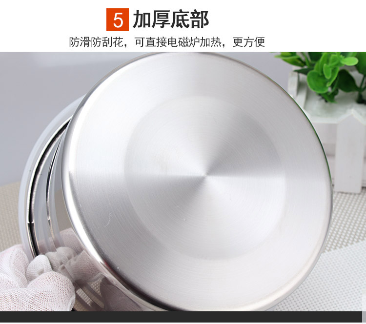 Bát inox dày 304 có nắp đậy kín bát súp hộp cơm trưa chống rò rỉ hộp tròn lò vi sóng sưởi ấm giòn - Hộp cơm điện sưởi ấm hộp cơm điện inox 3 ngăn	