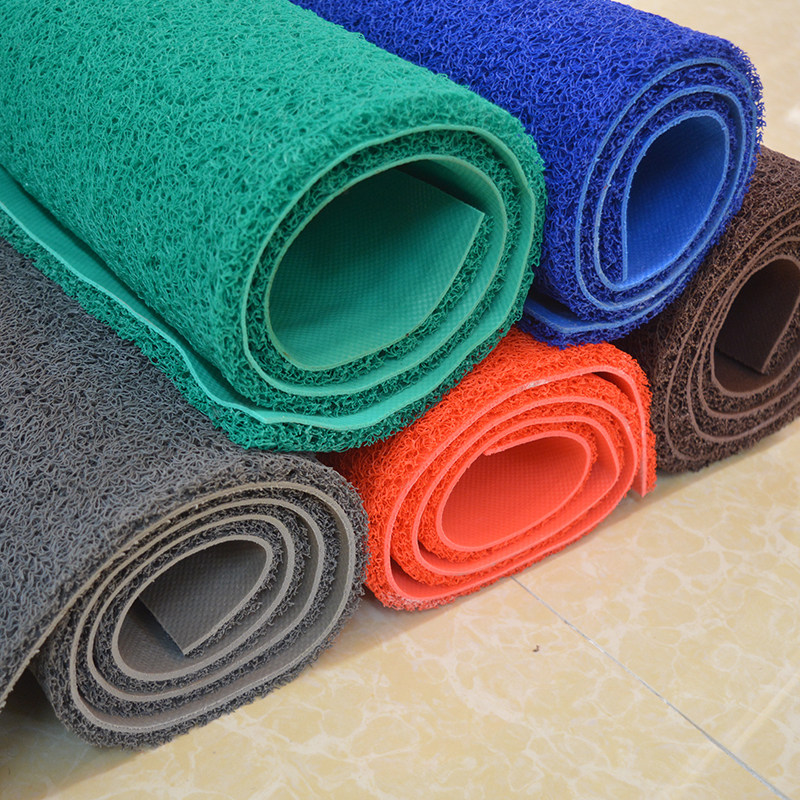 Can be cut silk circle carpet floor mat entrance door entrance hall living room door mat thickened non-slip pvc foot mat