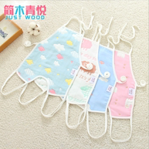 Baby belly pocket baby pure cotton breathable with foot sleeping clothes spring and summer round belly hood male and female harness 6-layer gauze protective belted pocket