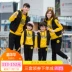 Quần áo mùa đông cho cha mẹ và con 2018 mới cho gia đình ba bộ đồ thể thao gia đình cộng với áo len nhung vest ba mảnh