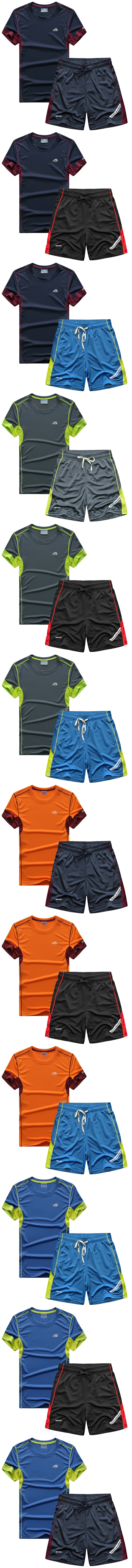 Buổi sáng chạy thể thao phù hợp với nam ngắn tay quần short nhanh chóng làm khô thể thao giản dị mùa hè lỏng lẻo thanh thiếu niên chạy quần áo thể dục bộ quần áo adidas