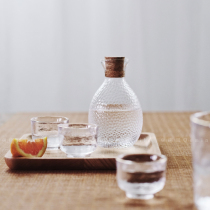 Japanese-style glass Gold small wine glass white wine home bottle wine set hot wine set hot wine wine bottle