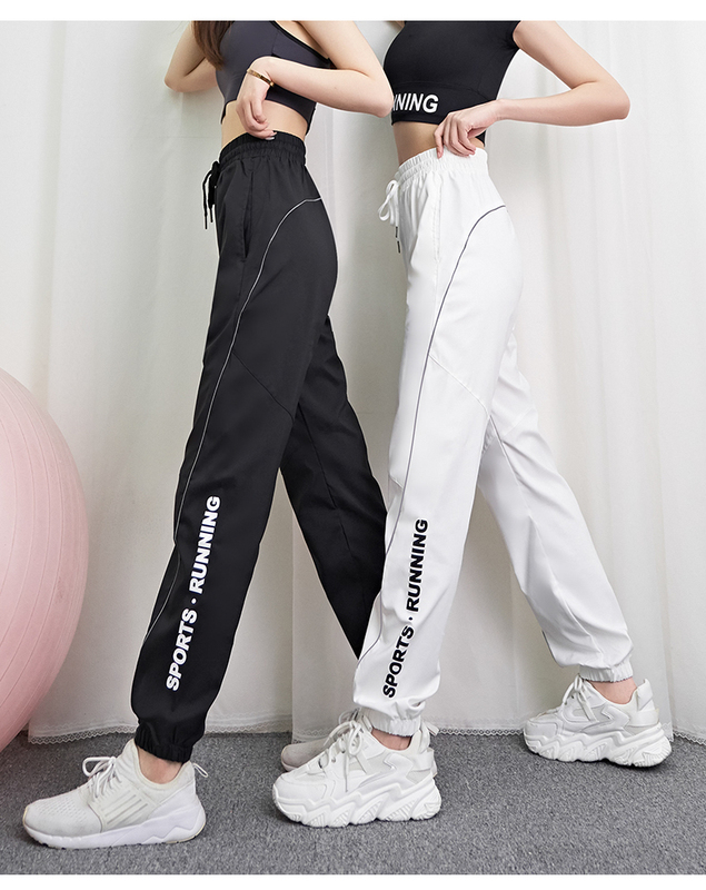 New Style Jogger Cargo Pants for Women with Letter Print, High-Waisted, Slimming, Yoga, Running, Training, Fitness Pants, Thin Style for Women