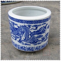 Supervalue Recommend Jingdezhen Ceramic ware imitation ancient turquoflower double-dragon incense stove pen holder straight drum fragrant lavender at the special price