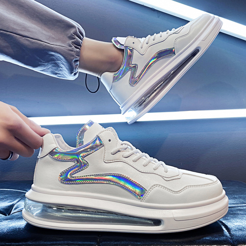 Hong Kong's same Supreme men's shoes trend 100 hitch a little white shoes casual thick underfloor hoverboard shoes