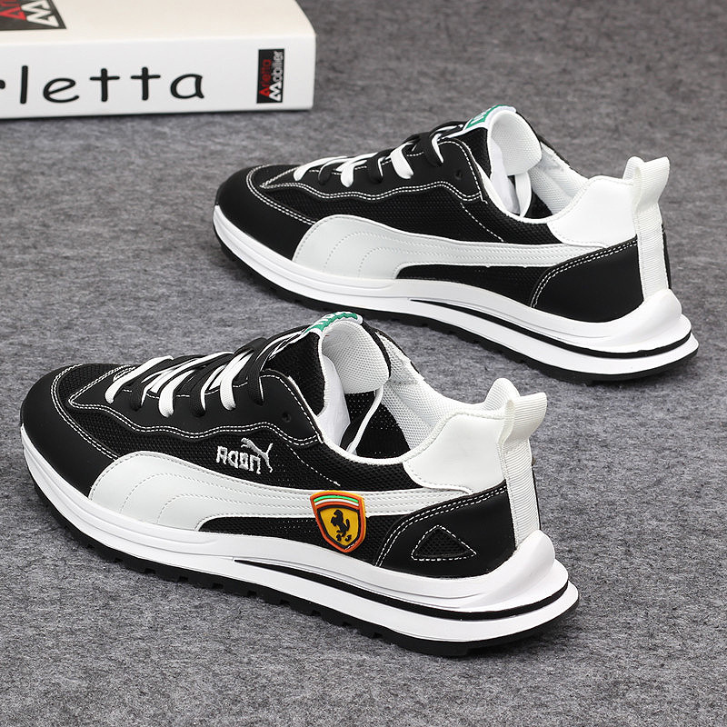 Hong Kong same Supreme men's shoes thick-soled mesh sneakers breathable casual low-top skateboard shoes