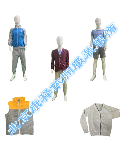 Mingyuan Experimental Primary School uniforms for male freshmen (autumn clothing, summer sweaters, cotton vest)