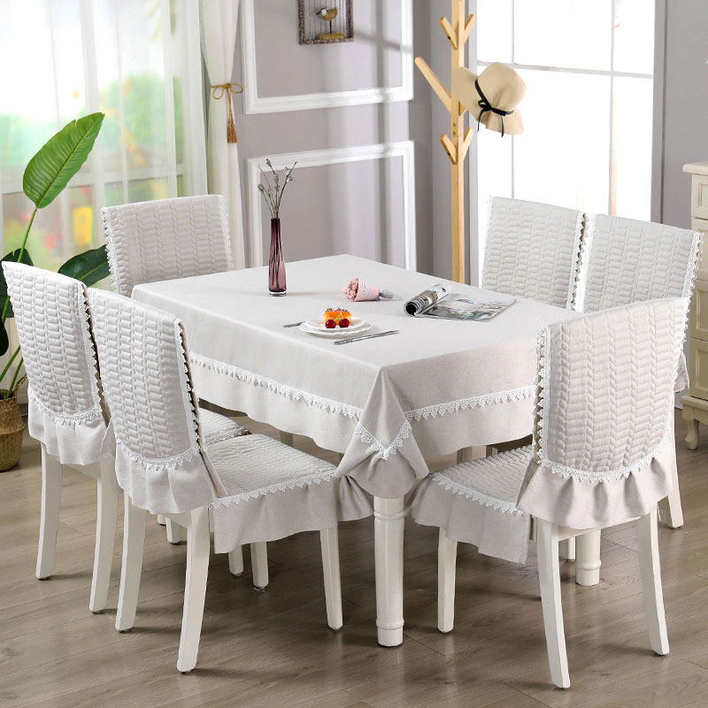Dining table chair cover Simple dining chair cushion set Dining chair cover Coffee table tablecloth Household cushion chair cushion Dining table cloth