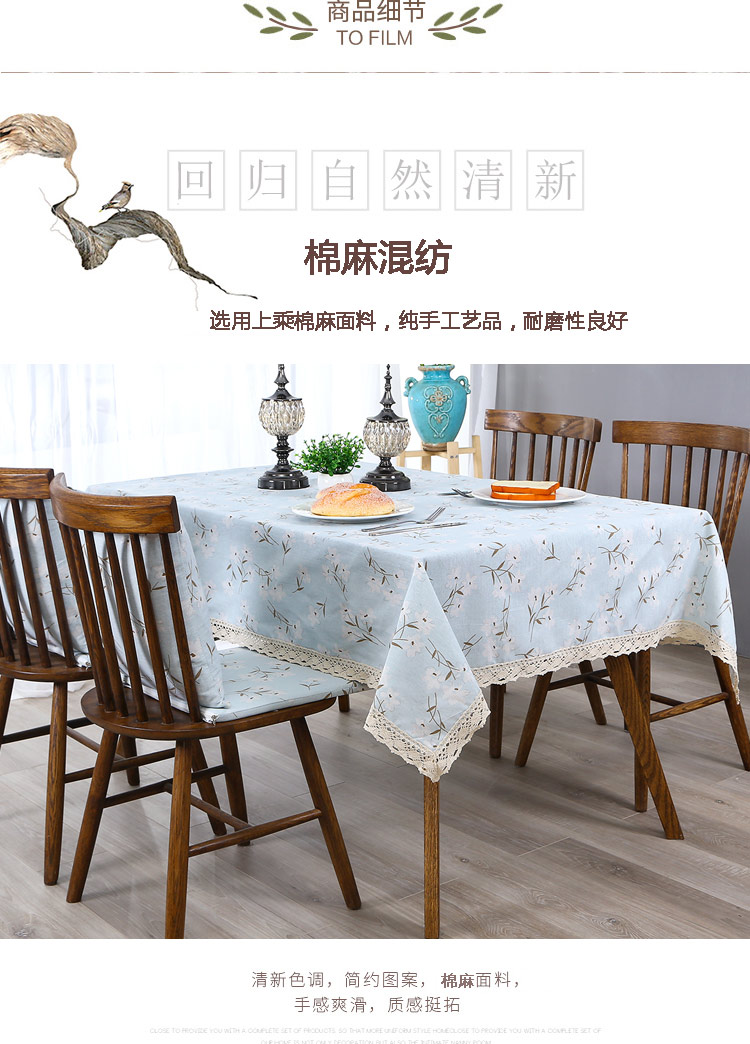 Khăn trải bàn bằng vải cotton và vải lanh nhỏ tươi Châu Âu vải không thấm nước hình chữ nhật bàn cà phê khăn trải bàn màu đỏ in khăn trải bàn khăn trải bàn gỗ phòng khách