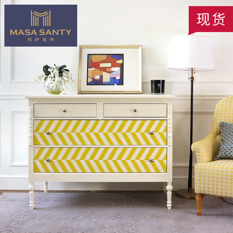 Simple modern drawer cabinet bedroom with drawer storage cabinet living room porch cabinet storage solid wood TV cabinet high widow