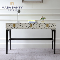 Minimalist modern black and white girls dresser Makeup Table Dressings room Bedroom Solid Wood Book Room Table Light Extravagant furniture