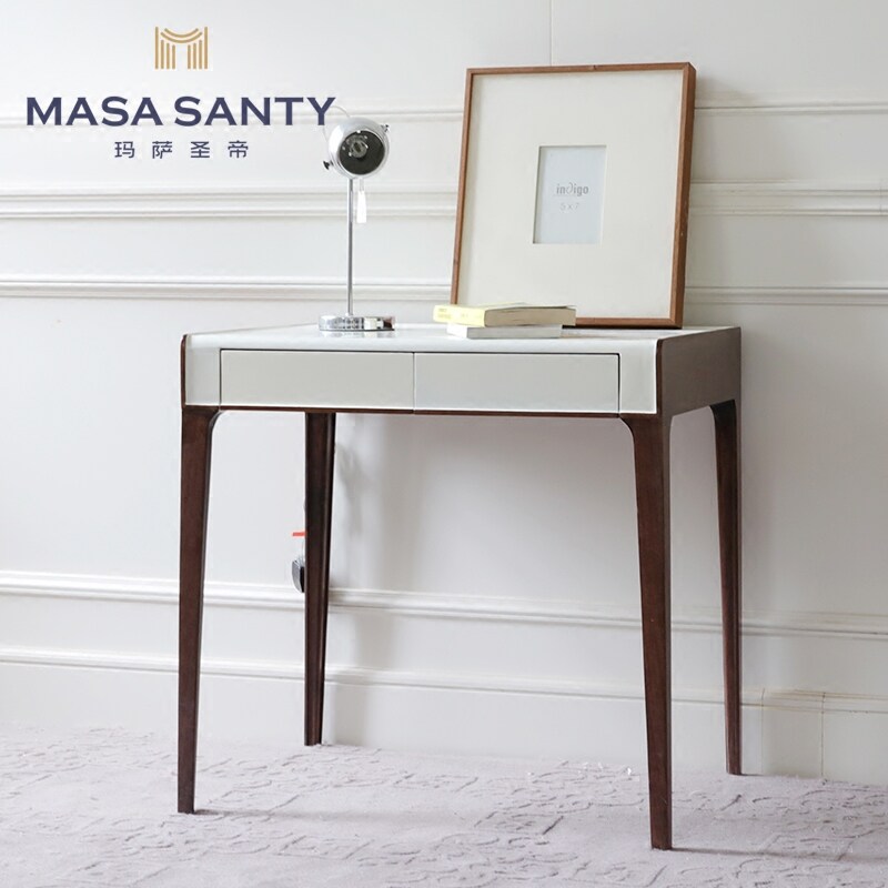 Nordic black walnut wood desk small table designer small American style board room bookhouse bedroom furniture custom