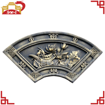 Tang ancient brick carving antique brick carving imitation copper relief shadow Wall Wall pendant Chinese style ancient building fan lotus